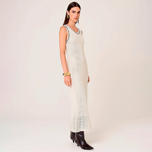 Vestido Dudalina Estela Maris Ou26 Bege Feminino