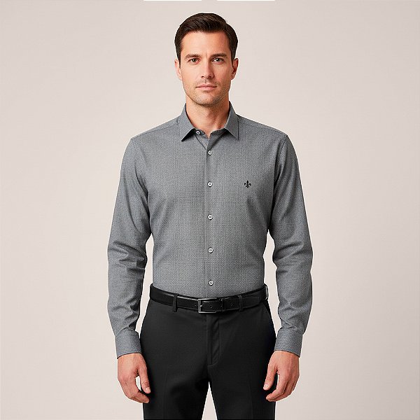 Camisa Dudalina Slim Ou26 Preto Masculino