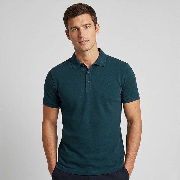 Camisa Polo Dudalina Essentials Basic Ou26b Verde Masculino