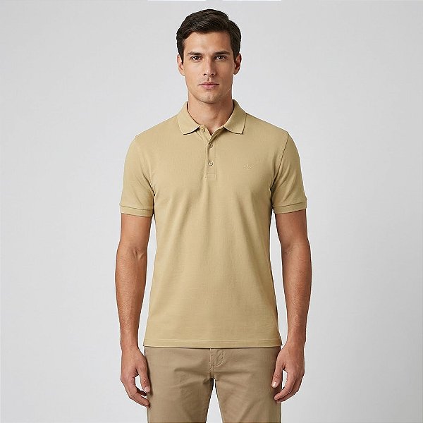 Camisa Polo Dudalina Essential Basic Ou26 Amarelo Masculino