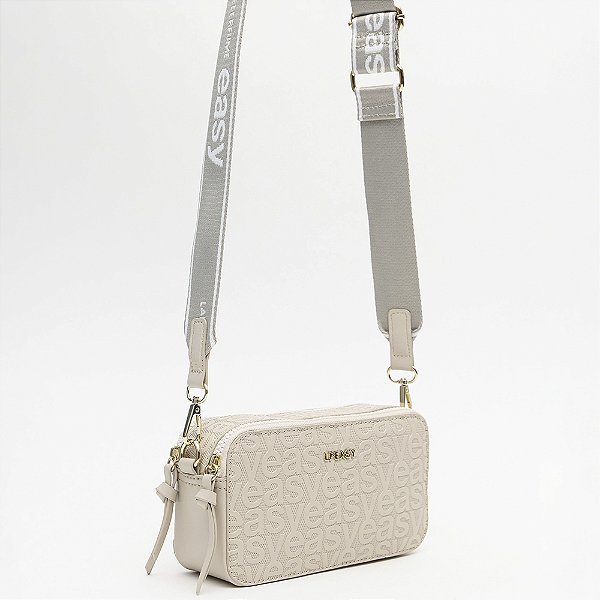 Bolsa Crossbody Easy Lança Perfume Ou26 Bege Feminino