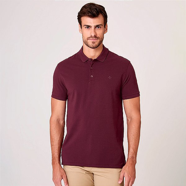 Camisa Polo Dudalina Essential Basic Ou26 Roxo Masculino
