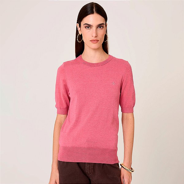 Blusa Dudalina Basic Ou26 Rosa Feminino