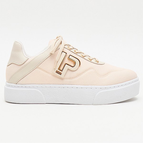 Tênis Easy Lança Perfume Casual Couro Ou26 Bege Feminino