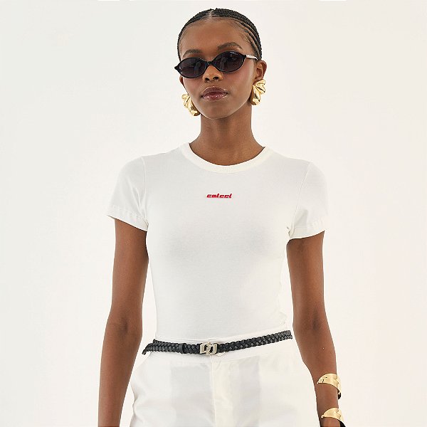 Camiseta Colcci Central Ou26 Off White Feminino