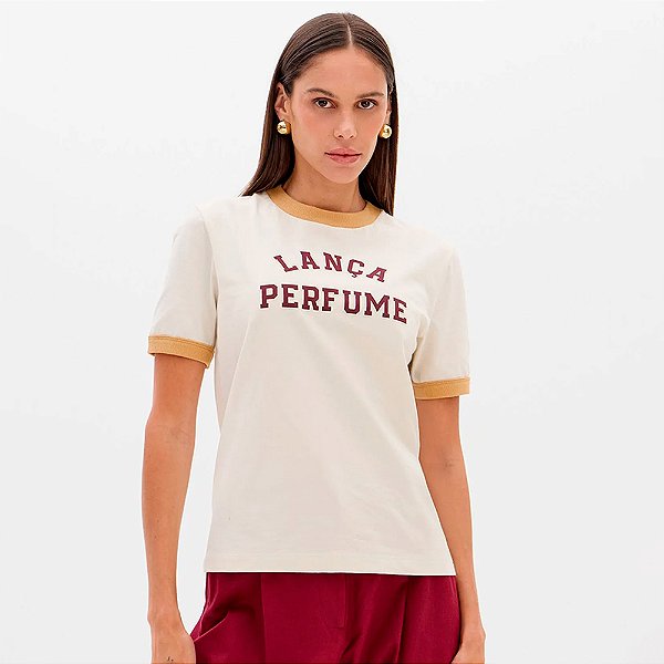 Camiseta Lança Perfume Babylook Ou26 Off White Feminino