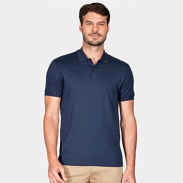 Camisa Polo Aramis Interlock Pima In26 Marinho Masculino