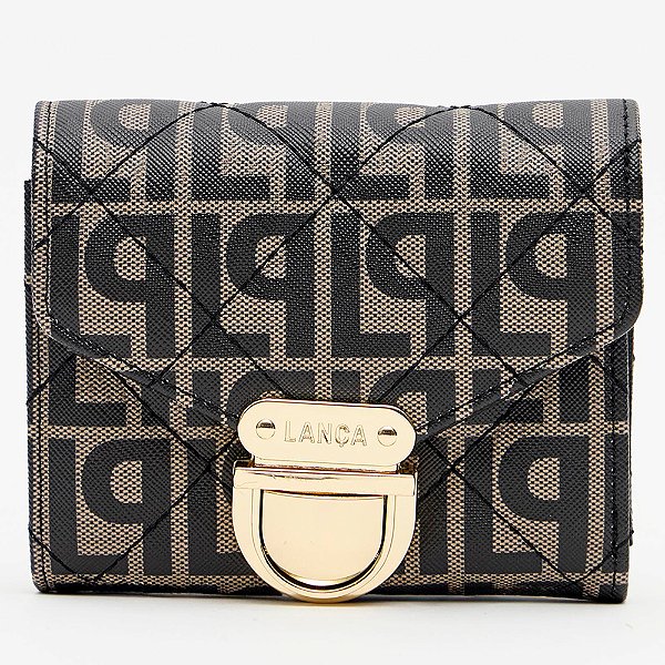 Carteira Lança Perfume Monograma Ou26 Preto Feminino