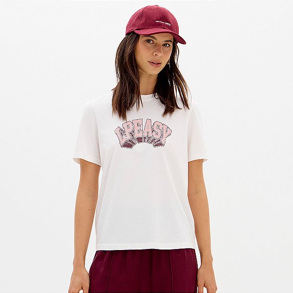 Camiseta Easy Lança Perfume Branded Ou26 Off White Feminino