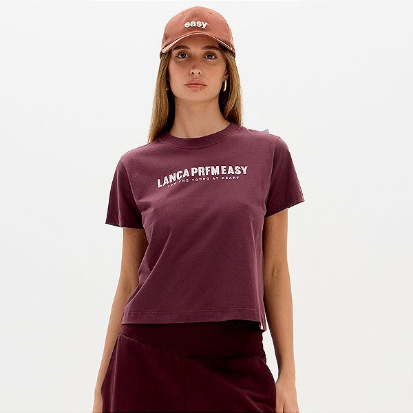 Camiseta Easy Lança Perfume Box Ou26 Bordô Feminino