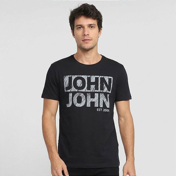 Camiseta John John Regular Fall Ou26 Preto Masculino