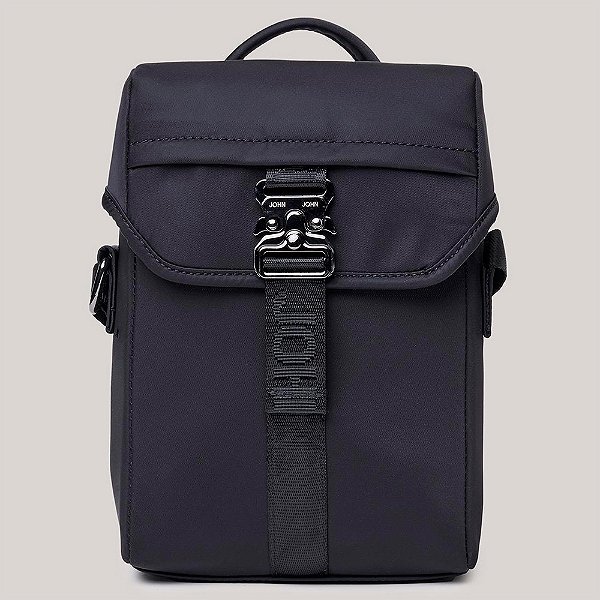 Bolsa Crossbody John John Nate Black Ou26 Preto Masculino