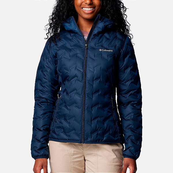 Jaqueta Columbia Delta Ridge II Down Hooded Marinho Feminino