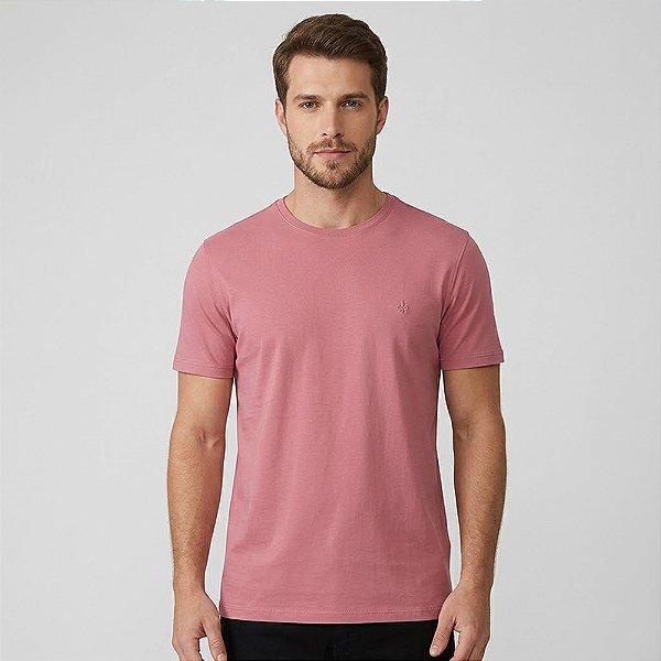 Camiseta Dudalina Basic Essentials In26 Rosa Masculino