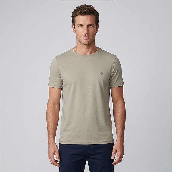 Camiseta Dudalina Basic Essentials In26 Bege Masculino