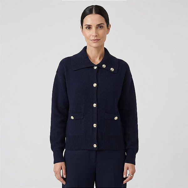 Casaco Dudalina Clea Ou26 Marinho Feminino