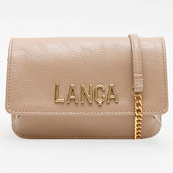 Bolsa Crossbody Lança Perfume Letreiro Ou26 Bege Feminino