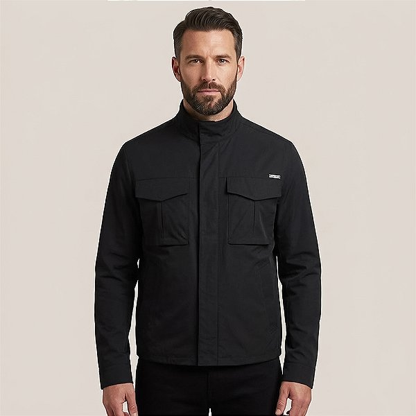 Jaqueta Dudalina Utility Nylon Ou26 Preto Masculino