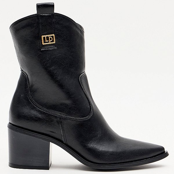 Bota Lança Perfume Western Salto Bloco Ou26 Preto Feminino