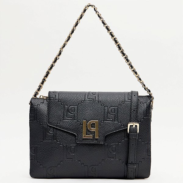 Bolsa Shoulder Lança Perfume Enfeite Ou26 Preto Feminino