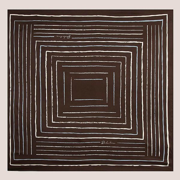 Lenço Dudalina Geométrico Gisele In26 Marrom Feminino