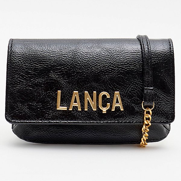 Bolsa Crossbody Lança Perfume Letreiro Ou26 Preto Feminino