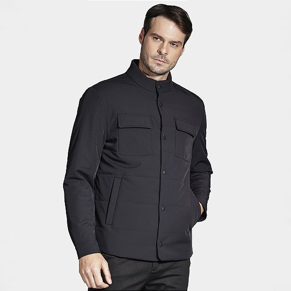 Jaqueta Aramis Overshirt Matelasse In26 Preto Masculino