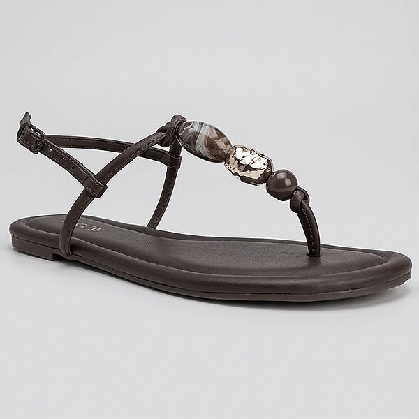 Sandália Anacapri Rasteira Slim Marrom Feminino