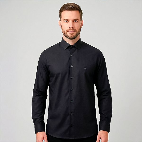 Camisa Dudalina Comfort Lisa In26 Preto Masculino