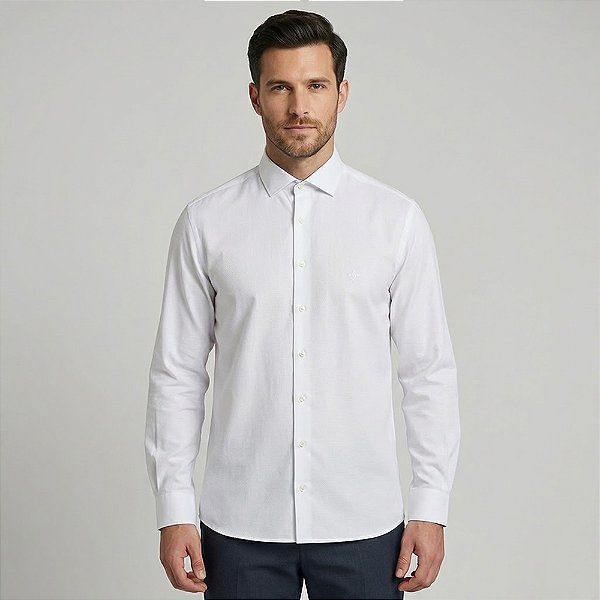 Camisa Dudalina Comfort Lisa In26 Branco Masculino