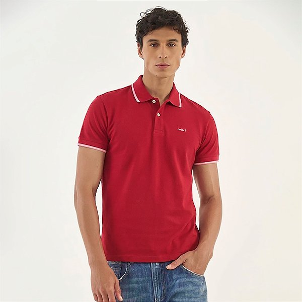 Camisa Polo Colcci Line Ou26 Vermelho Masculino