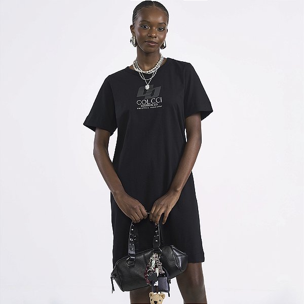 Vestido Curto Colcci Clothing In26 Preto Feminino