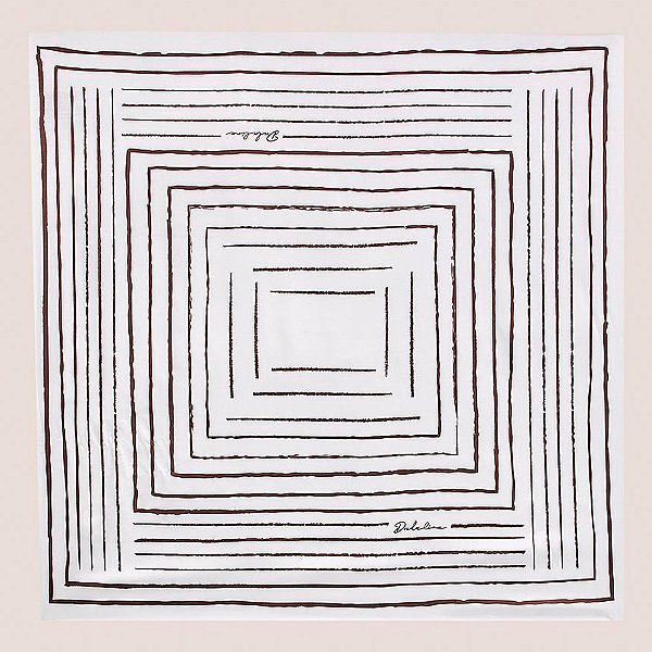 Lenço Dudalina Geométrico Gisele In26 Off White Feminino