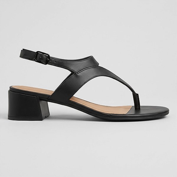 Sandália Anacapri Salto Baixo Preto Feminino