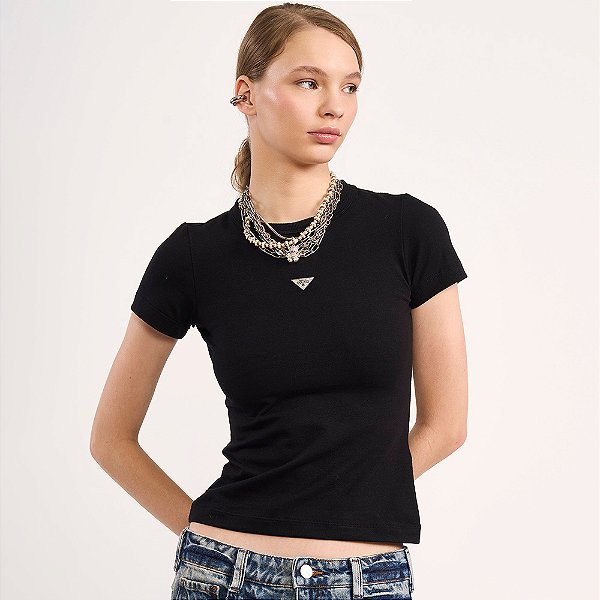Camiseta Colcci Casual In26 Preto Feminino