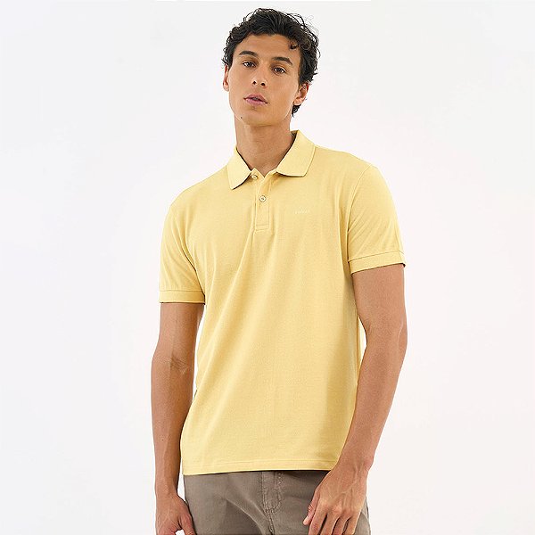 Camisa Polo Colcci Piquet Basic In26 Amarelo Masculino