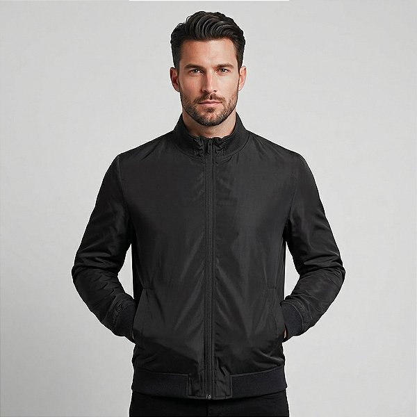 Jaqueta Aramis Bomber DuplaFace In26 Preto Cinza Masculino