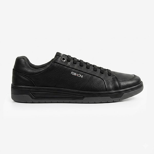 Sapatênis Couro Ferracini Vox 8050 617B Preto Masculino