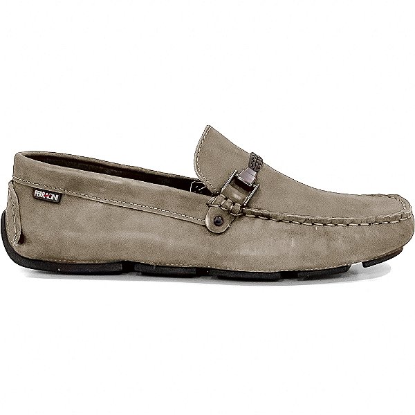 Sapato Couro Ferracini Mali 2778 612G Cinza Masculino