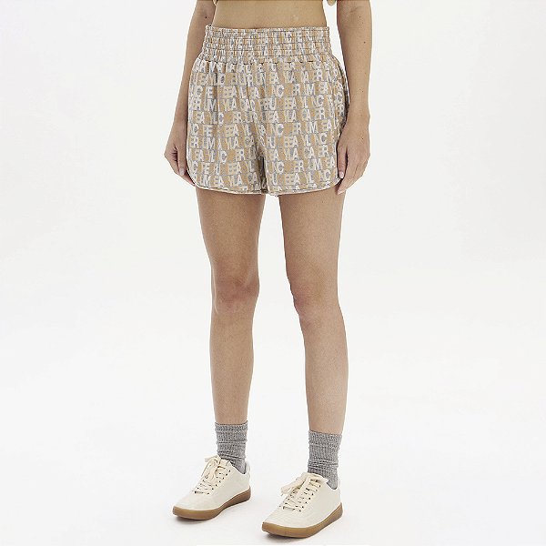 Short Easy Lança Perfume Boxer Jacquard In26 Bege Feminino