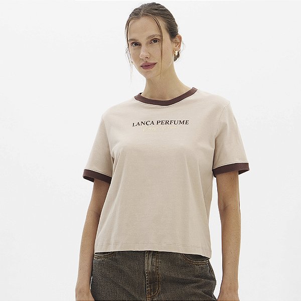 Camiseta Easy Lança Perfume Ribanas In26 Bege Feminino