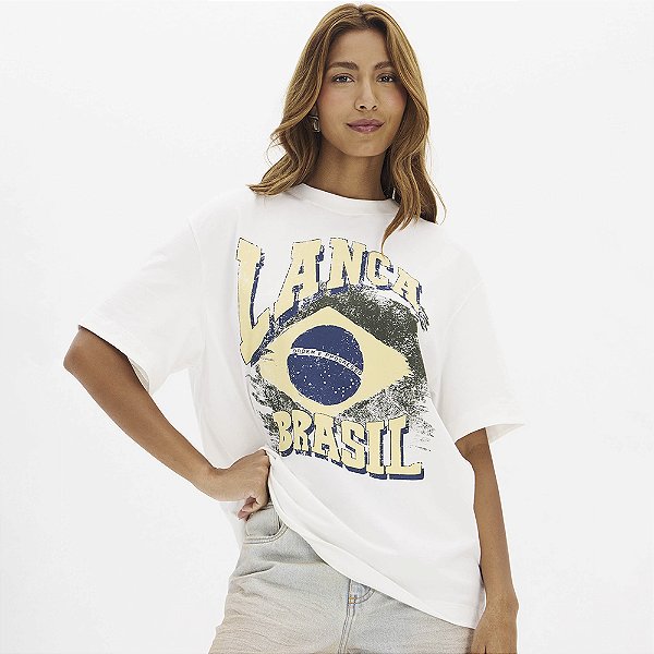 Camiseta Lança Perfume Oversized In26 Off White Feminino