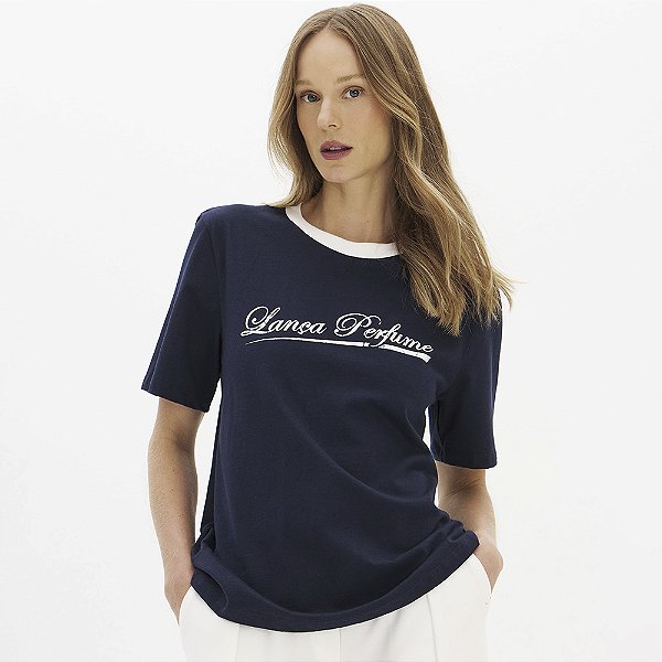 Camiseta Lança Perfume Regular In26 Marinho Feminino