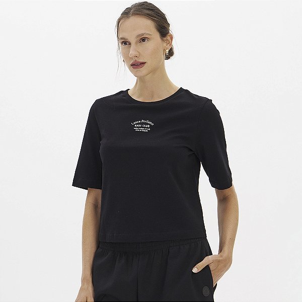 Camiseta Easy Lança Perfume Baby Look In26 Preto Feminino