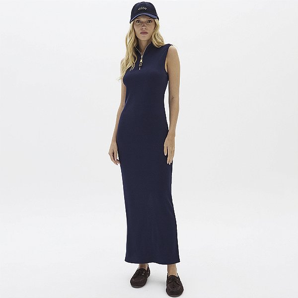Vestido Super Mid Easy Lança Perfume Cane In26 Azul Feminino