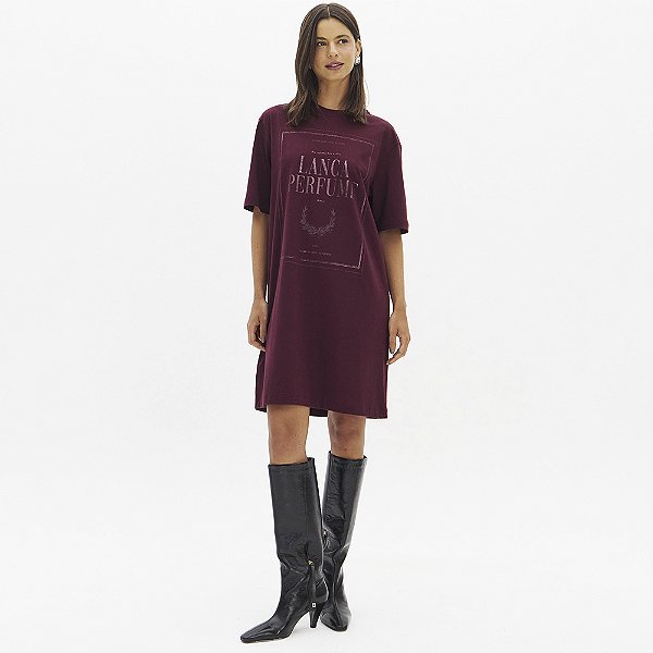 Vestido Curto Lança Perfume Tdress In26 Bordô Feminino