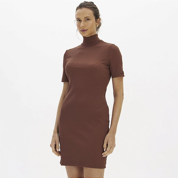 Vestido Curto Easy Lança Perfume Caneld In26 Marrom Feminino