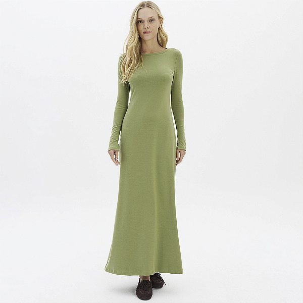 Vestido Super Mid Easy Lança Perfume Eva In26 Verde Feminino