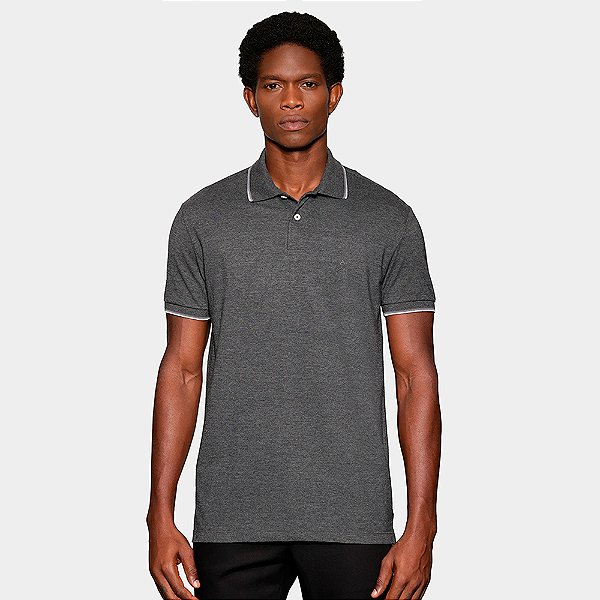 Camisa Polo Aramis Basic 4 Frisos In26b Grafite Masculino