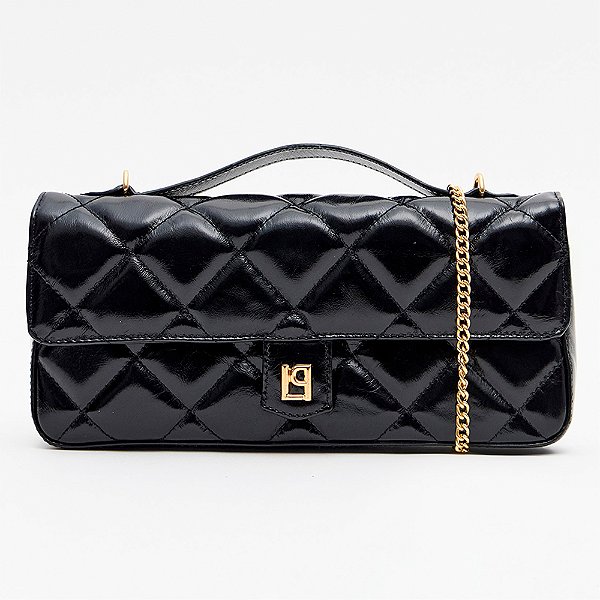 Bolsa Tote Lança Perfume Matelasse Charm Ou26 Preto Feminino